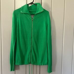 Converse Green Zip-Up Knit Jacket